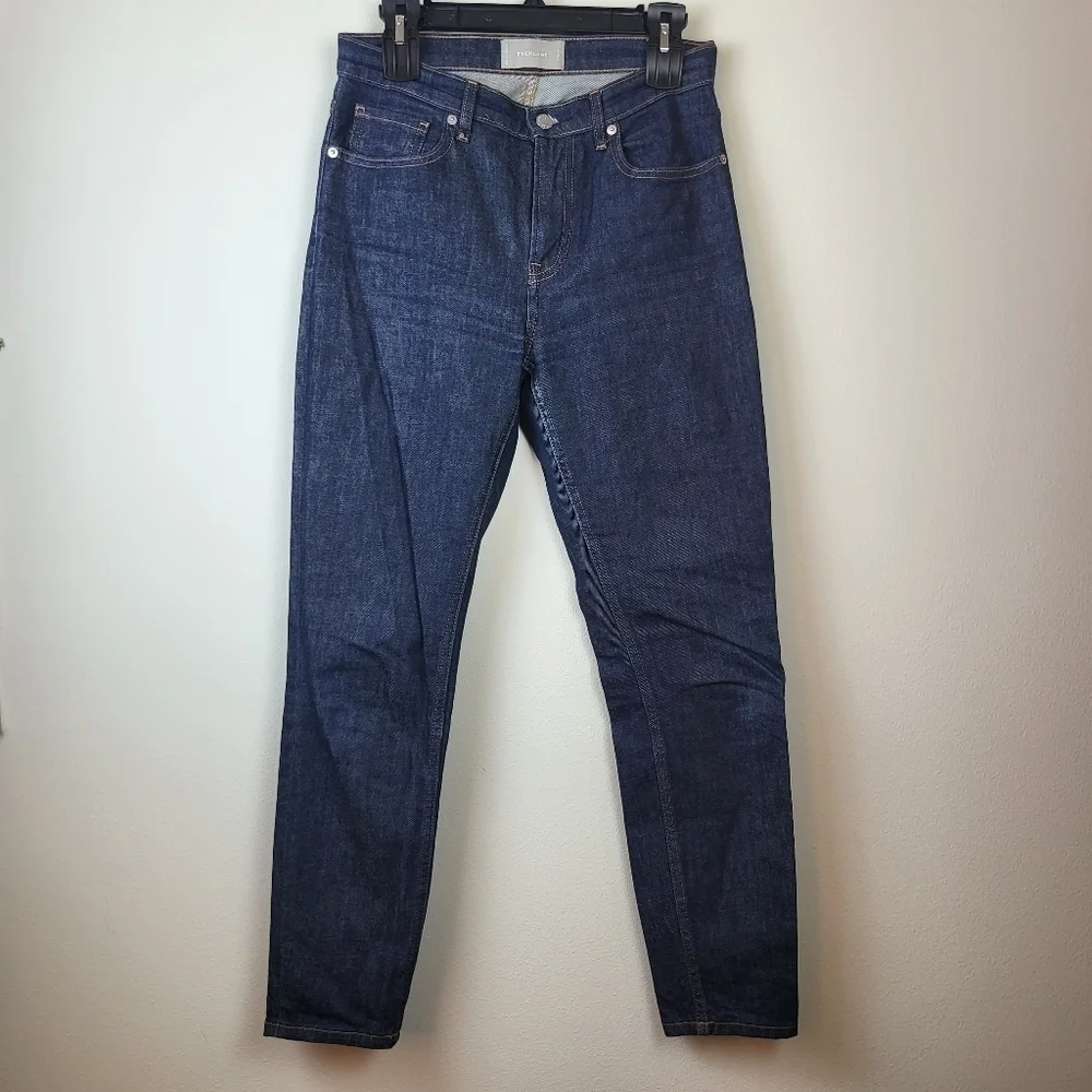 EVERLANE dark Wash high rise skinny Size 27